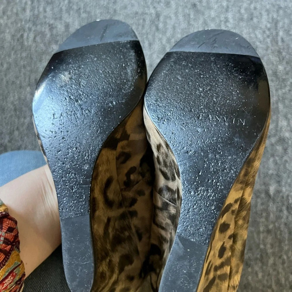 Lanvin Leopard Wedge Heels, size 36.5 - Picture 3 of 5